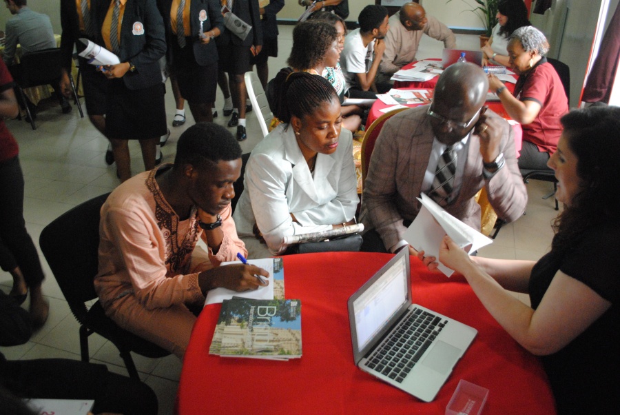 students talk to NCUK