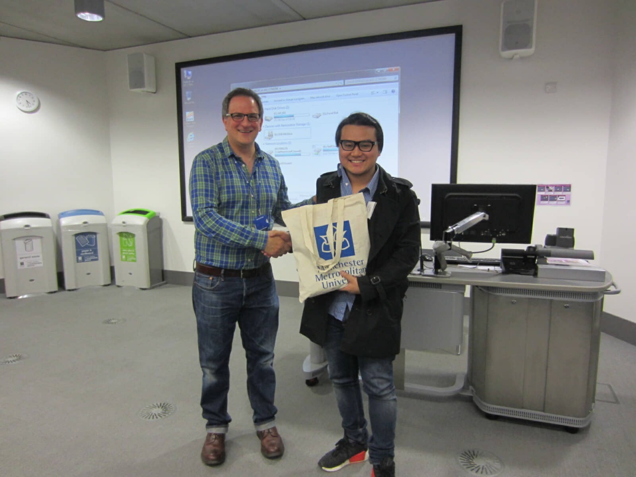 Dr Stephen Buzdugan and student