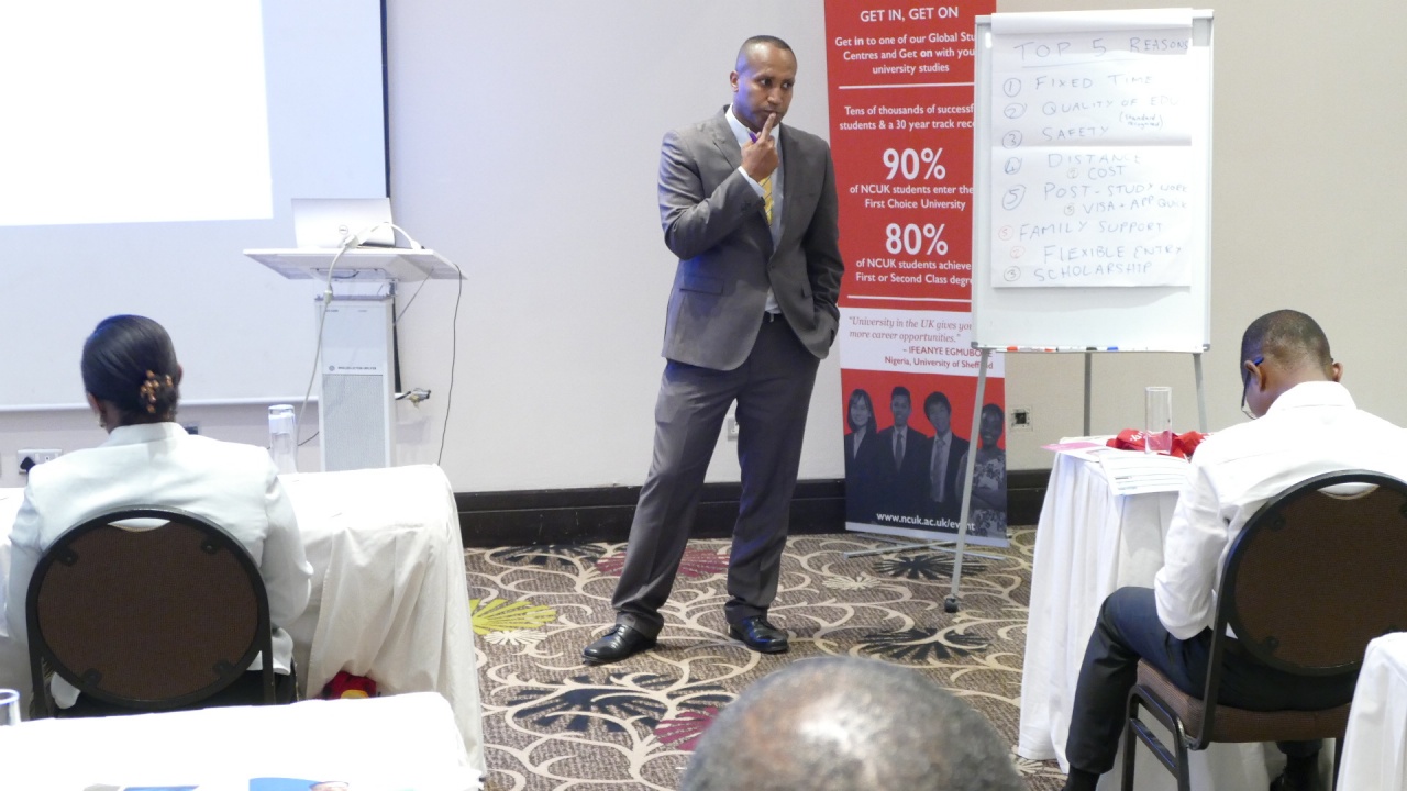 Professor Alaa Soliman, Senior Lecturer in the Leeds Business School, presenting