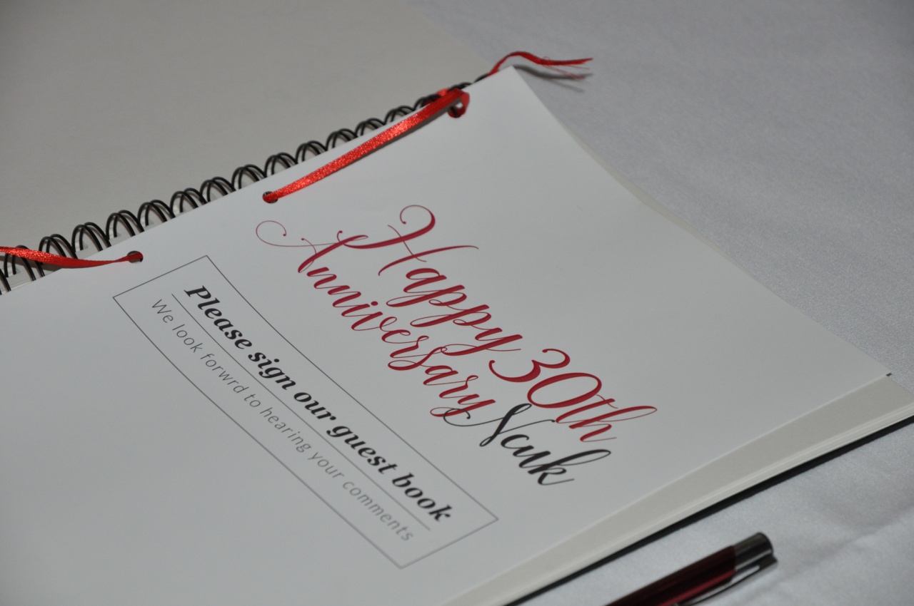 30th Anniversary Guest Book