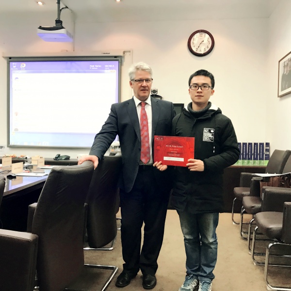 Sino-British College Student Wins NCUK Anniversary Prize Award