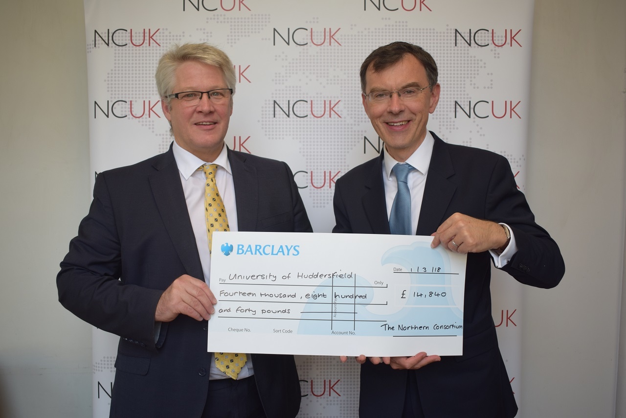 Left to right: Professor Peter Byers, Pro-Vice Chancellor of Liverpool John Moores University and Board of Trustees for the Northern Consortium, Professor Tim Thornton, Deputy-Vice Chancellor for the University of Huddersfield