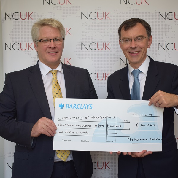 The Northern Consortium donates £14,840 to Huddersfield Business School Project