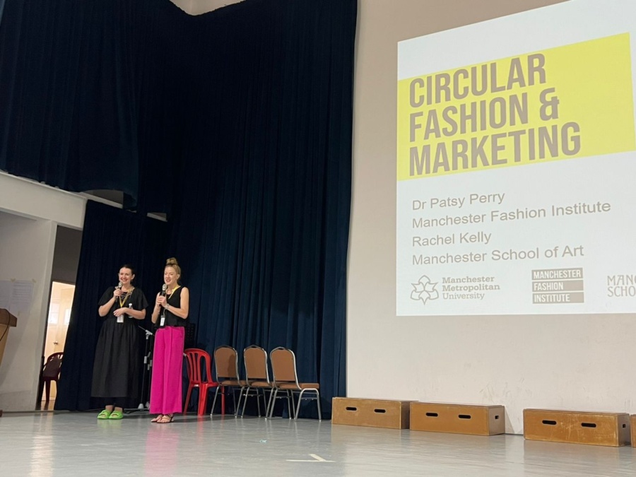 Staff presenting to students