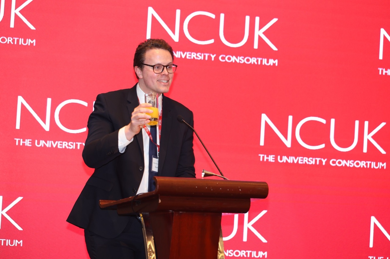 Stuart Smith, Chief Executive Officer of NCUK presenting during the China Partner Conference 2023.