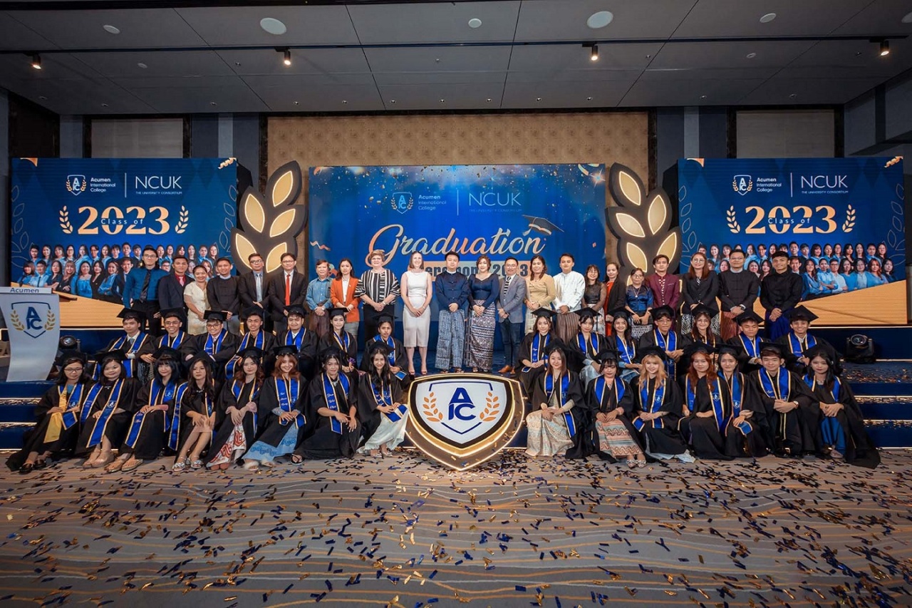 Students and staff from Acumen International College